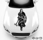 Preview: Aufkleber 46395 Wikinger-Maid mit Schild und Axt